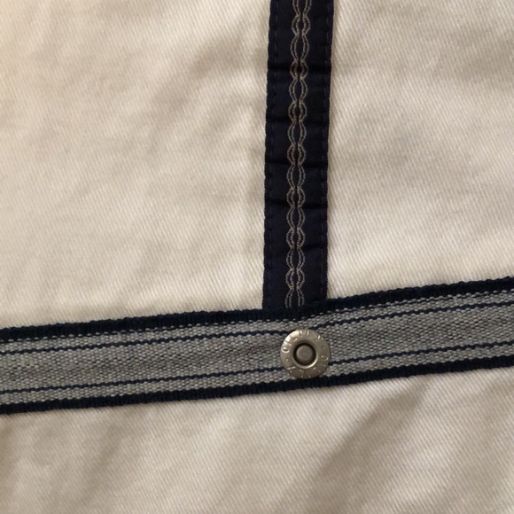 NWT original Oilily white and cream denim skirt with navy embroidery - Picture 11 of 16